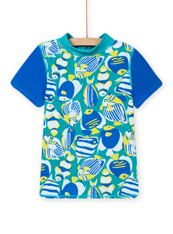 Kind Junge blau Anti-UV-T-Shirt NYOMERUVTIPOI / 22SI02L1TUVC242