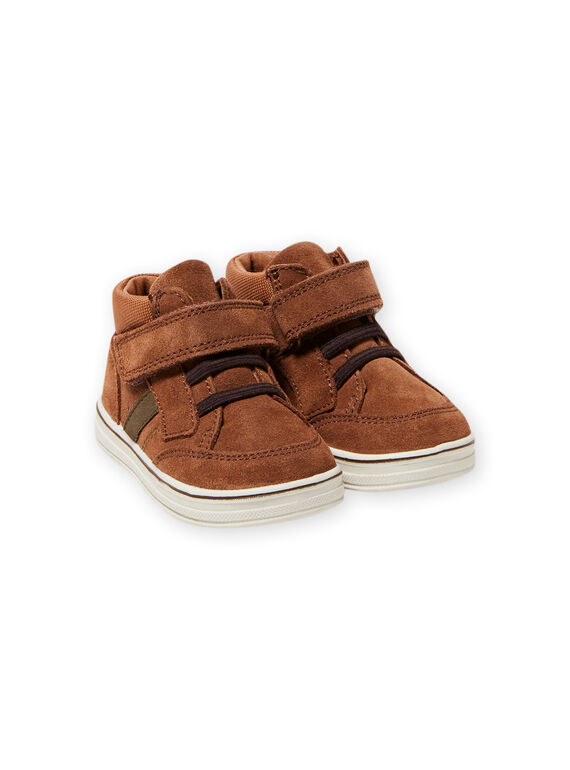 Baby Junge Wildleder-Sneakers in Kamelhaar MUBASIMA / 21XK3871D3F804