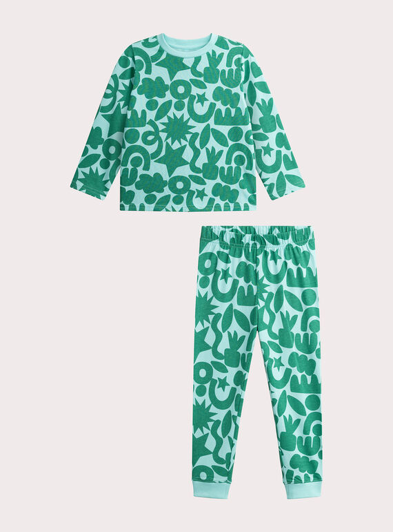Gemischter Pyjama mit Fantasiemuster für Kinder  VEGOPYJMIX4 / 24WH1262PYJC216