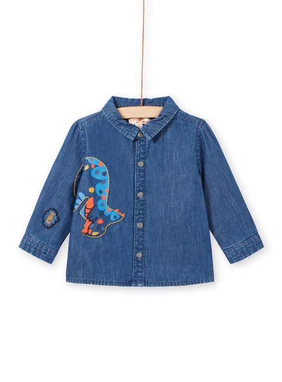 Baby Boy Langarm Dinosaurier Denim Shirt MUPACHEM / 21WG10H1CHMP274