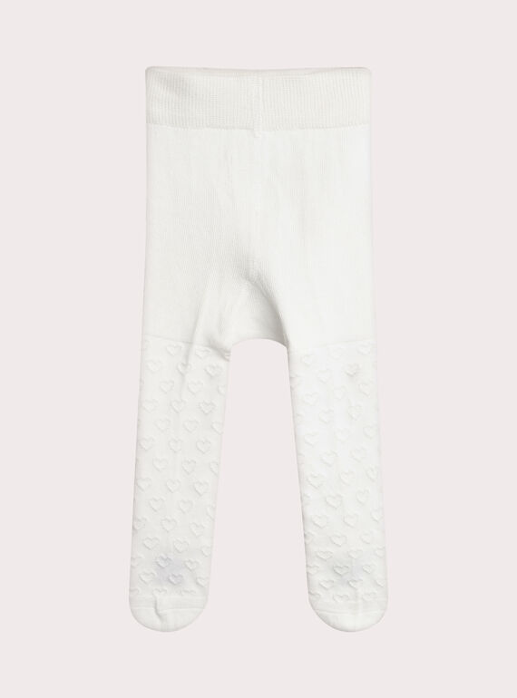Ecru Strumpfhose mit Herzmuster für Baby Mädchen  VYIJOCOLCO1 / 24WI09H6COLA001