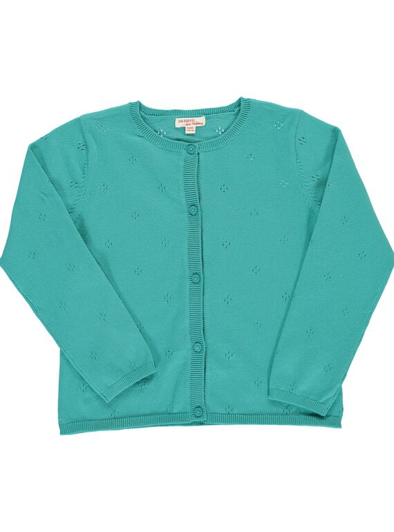 Girls' knit cardigan CAJOCAR6 / 18S901R6D3C202