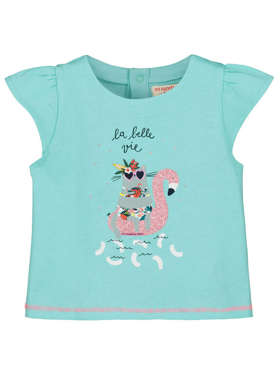Bedrucktes Baby-T-Shirt für Mädchen FICUTI2 / 19SG09N2TMC219