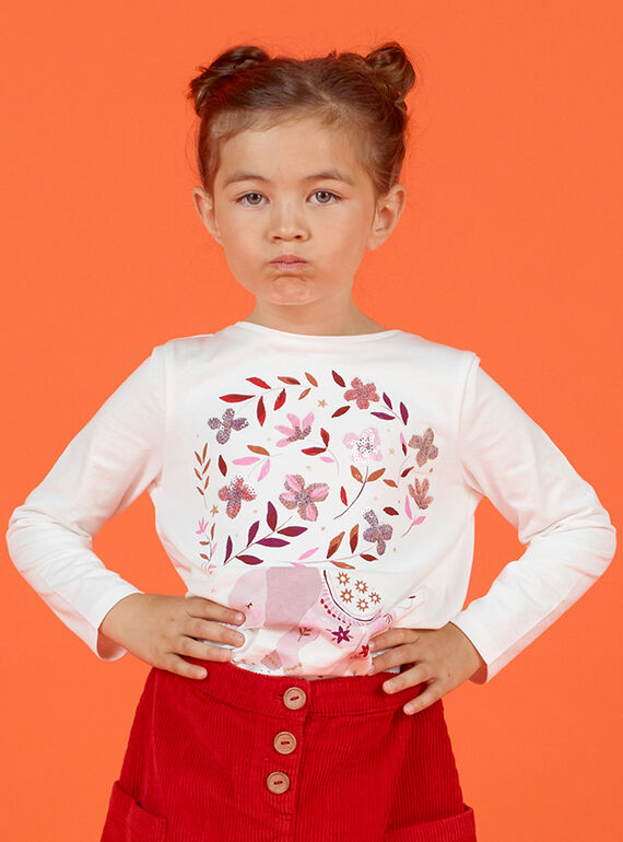 Baby Mädchen Langarm-Wende-T-Shirt Kirsche MACOMTEE1 / 21W901L1TML001