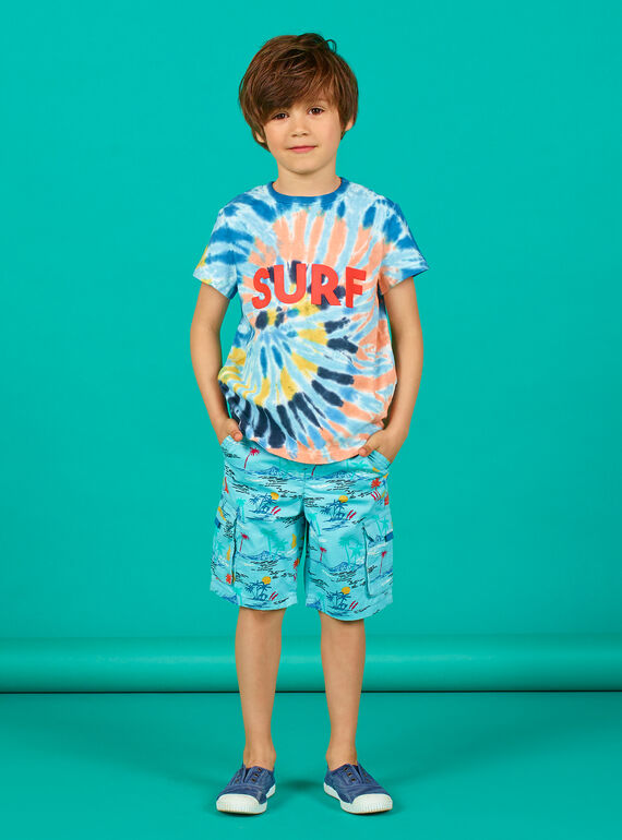 T-shirt kurze Ärmel blau Kind Junge LOBONTI1 / 21S902W2TMCC201