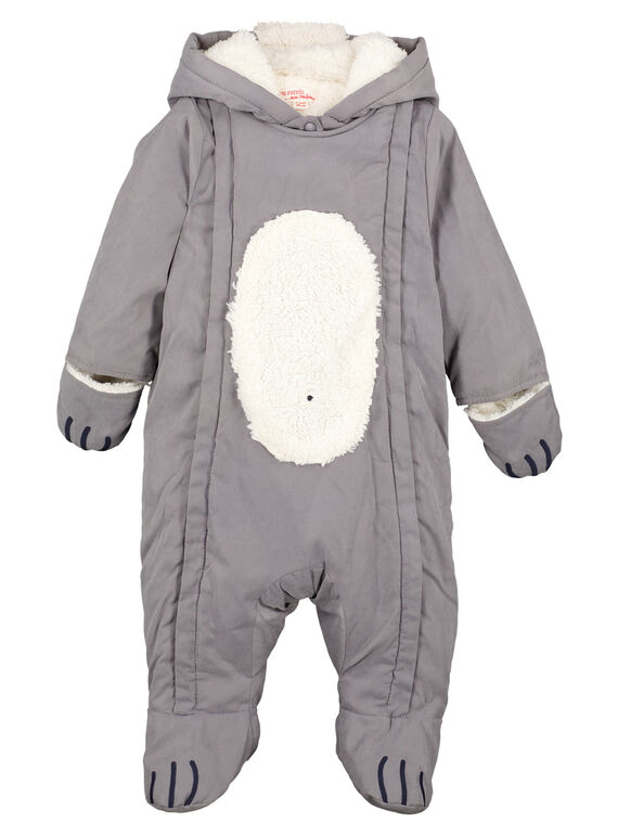 Grau melierter Baby-Schneeanzug für Jungen GUGROPIL / 19WG10G1PILJ902