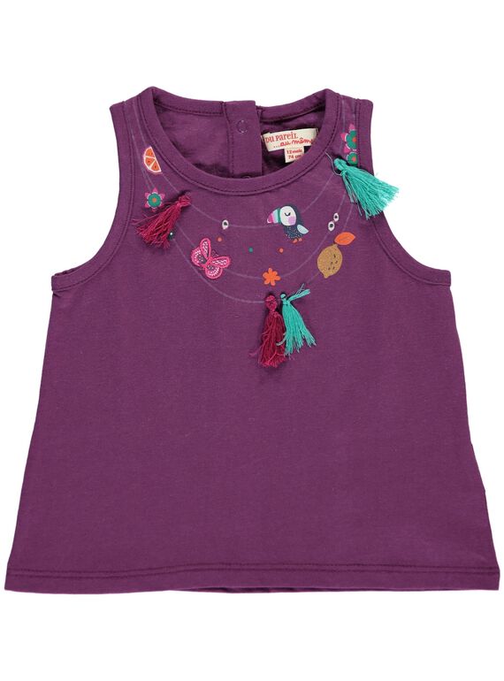 Baby girls' fancy vest CIGAUDEB / 18SG09L1DEB710
