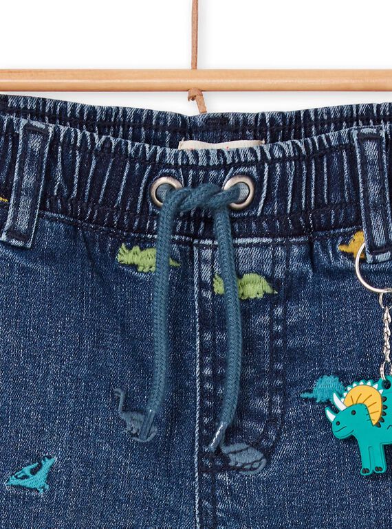 Dinosaurier Druck blaue Jeans Bermuda Shorts Kind Junge LOVERBER2 / 21S902Q1BERP274