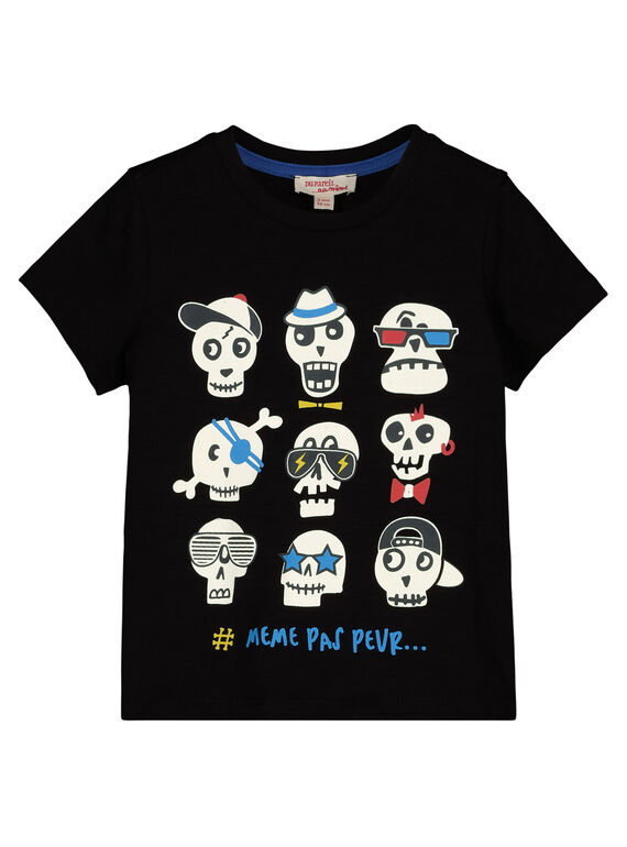Schwarzes Kurzarm-T-Shirt GOBLETI / 19W90291TMC090