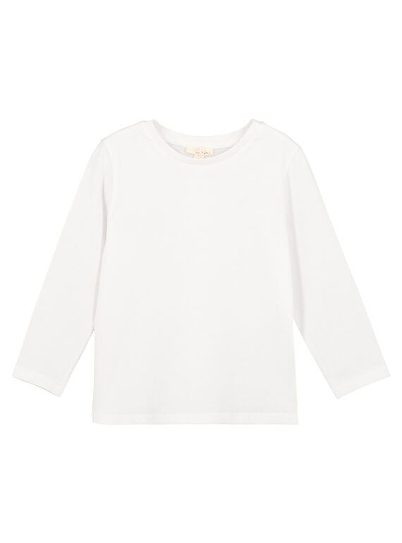 Langarm-T-Shirt Uni WEISS  GOESTEE1 / 19W902U3D32000