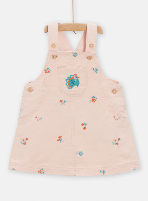 Rosa Baby-Mädchen-Jeanskleid TICOROB3 / 24SG09N3ROBD329