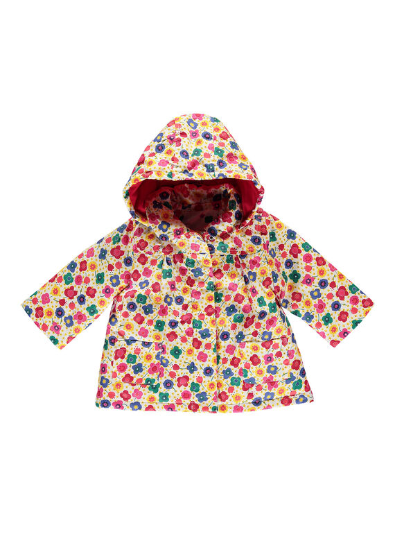 Baby-Regenjacke mit Blumenmuster für Mädchen FICOIMP / 19SG09X1IMP099