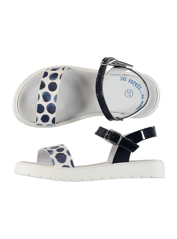 Zweifarbige Sandalen für draußen Mädchen FFSANDJANE / 19SK35B2D0E070