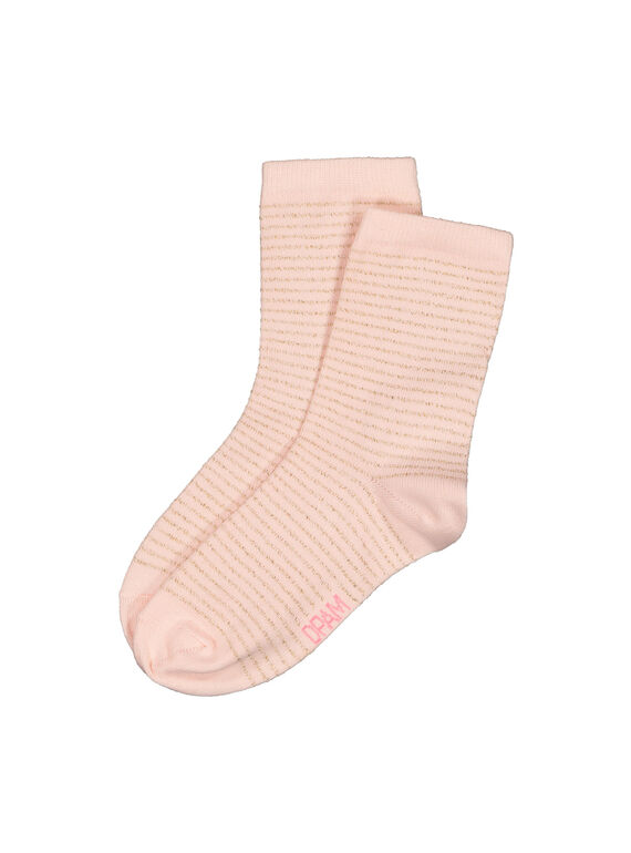Halbhohe gestreifte Socken für Mädchen FYAJOCHO5B / 19SI0139SOQ099