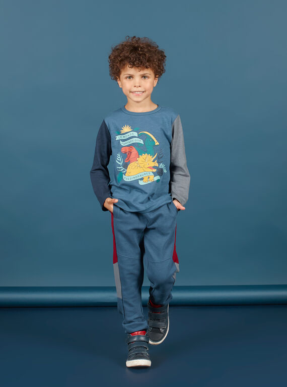 Marineblauer und roter Jogginganzug für Jungen MOPAJOG / 21W902H1JGB219