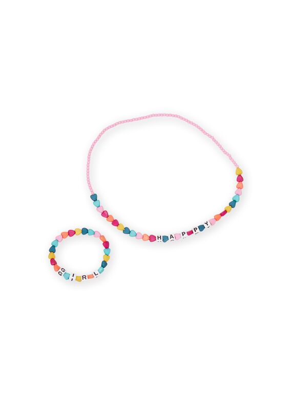 Child girl's multicolored heart beads Halskette MYAJOCOU1 / 21WI01S1CLI961
