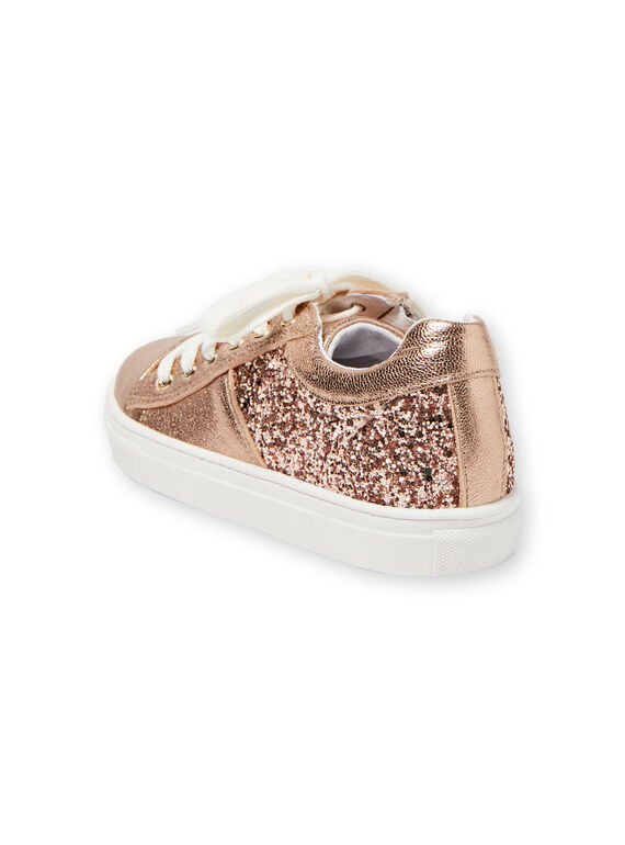 Gold Turnschuhe rosa Kind Mädchen LFBASGOLD / 21KK3533D3FK009