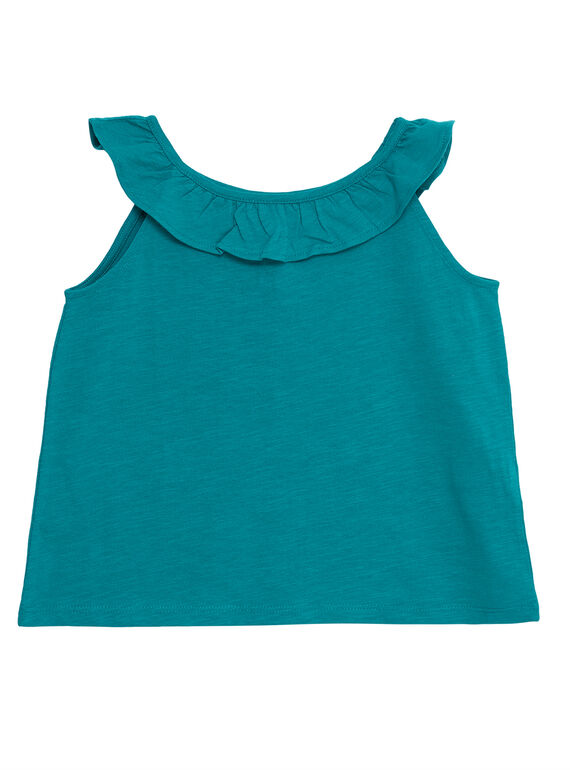 Türkisfarbenes Tank-Top mit gerafftem Ausschnitt JAJODEB6 / 20S901T5D27621