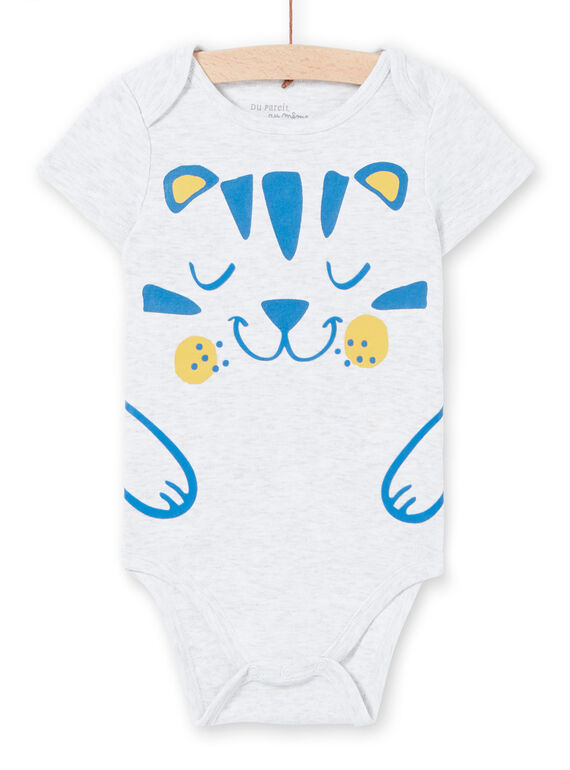 Grauer melierter Baby-Jungen-Druck-Body LEGABODTIG / 21SH14G4BDLJ920