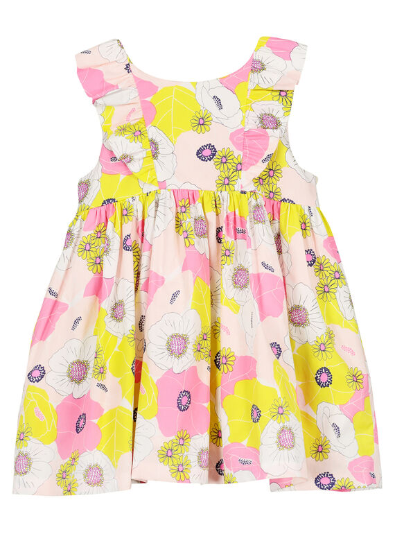 Babykleid aus Baumwollsatin für Mädchen FIPOROB2 / 19SG09C2ROB099