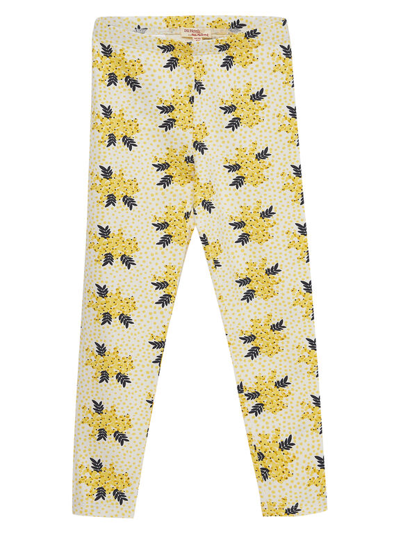 Gelbe Leggings mit Muster JYASOLEG2 / 20SI0181CAL001