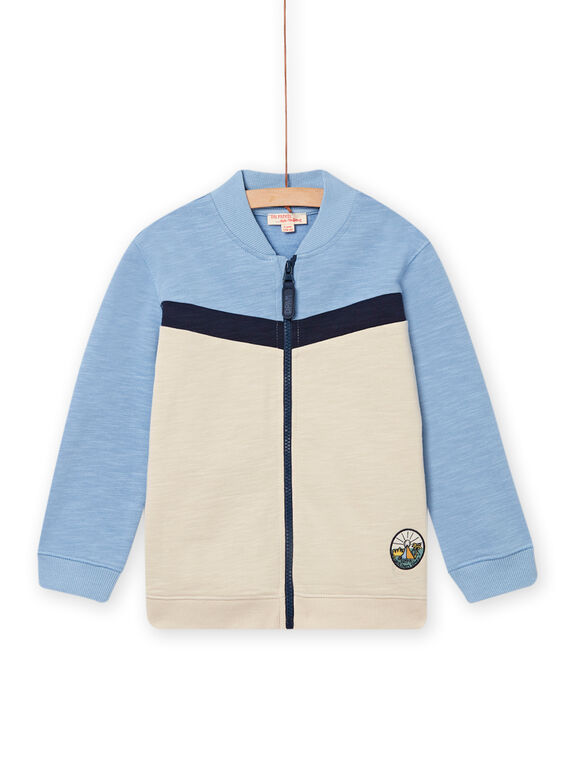 Blaue und graue Weste für Kind Junge NOSANGIL / 22S902S1GIL216