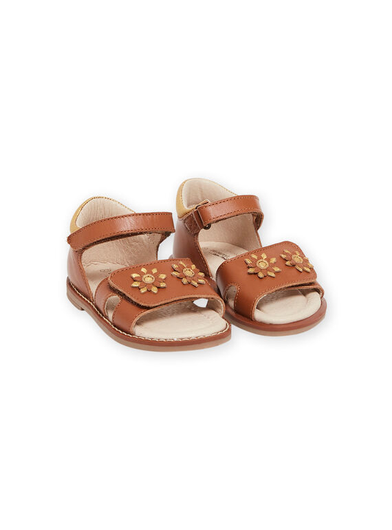 Camel-Sandalen aus Leder RISANDTANF / 23KK3765D0E804