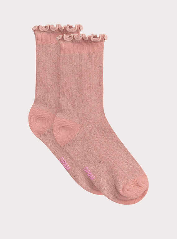 Lila Glitzer Socken für Mädchen  VYAJOSCHO4 / 24WI01H2SOQD332