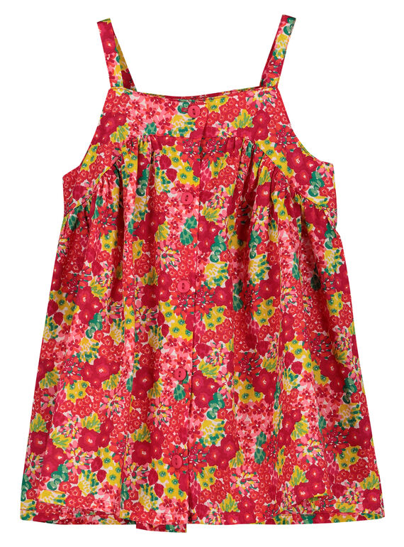 Leichtes Babykleid mit Trägern für Mädchen FIYEROB1 / 19SG09M1ROB000