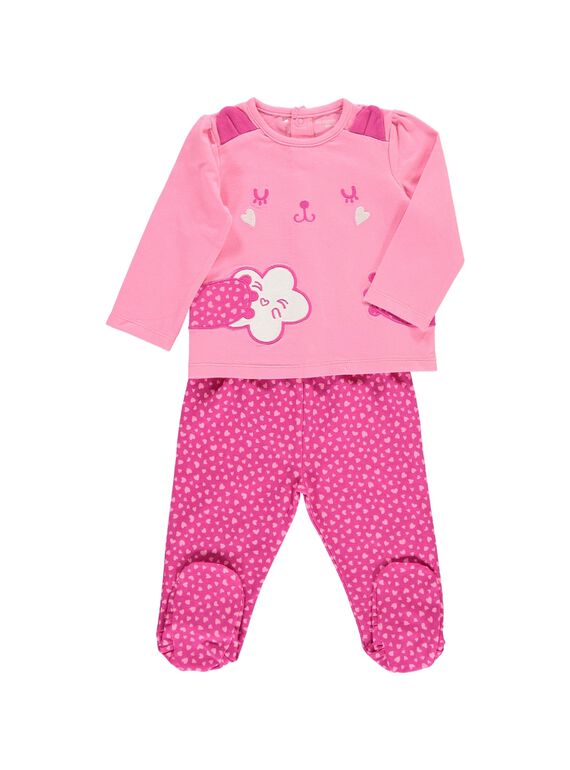 Baby girls' cotton pyjamas CEFIPYJCHA / 18SH1341PYJ313