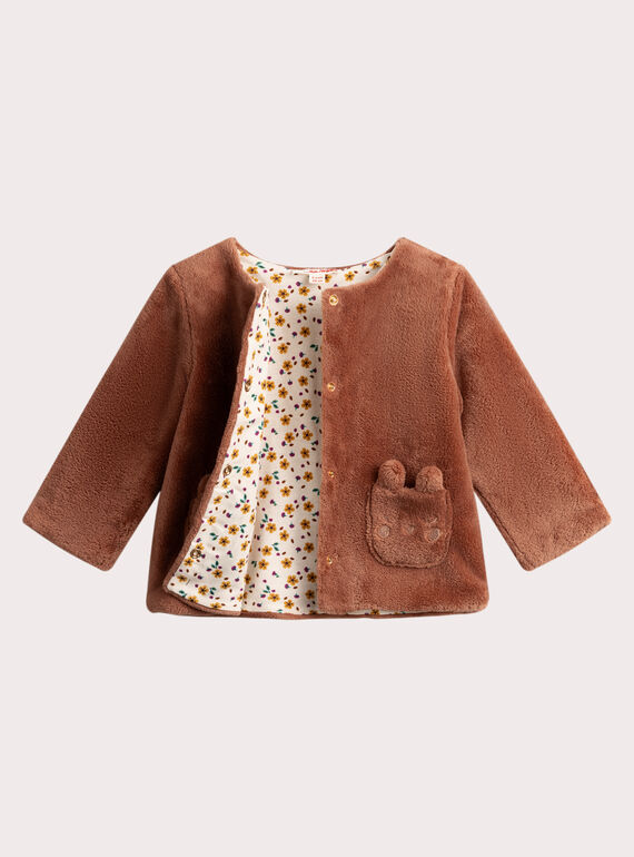 Reversible Strickjacke mit langen Ärmeln für Baby Mädchen  VIBACAR3 / 24WG09Q2CAR821