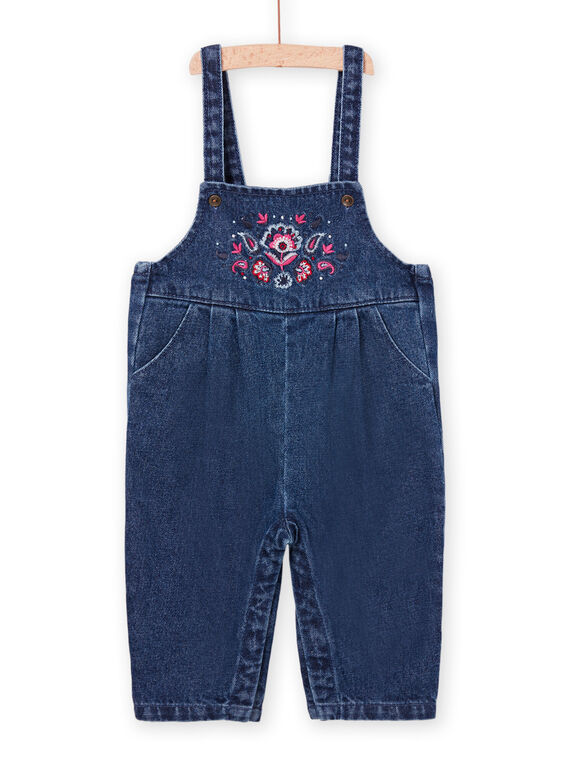 Latzhose aus Jeans mit Blumenstickerei PIGOSAL / 22WG09O1SALP274