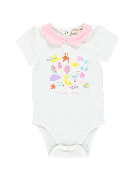 Girls' short-sleeved bodysuit CIMABOD / 18SG09U1BOD000