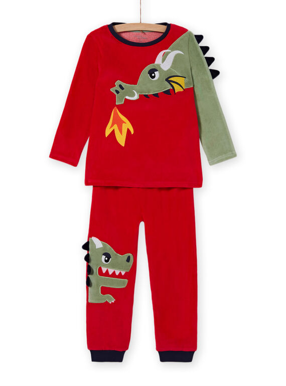 Pyjama-Set für Jungen mit T-Shirt und Hose mit Drachen-Print MEGOPYJDRA / 21WH1287PYJF504
