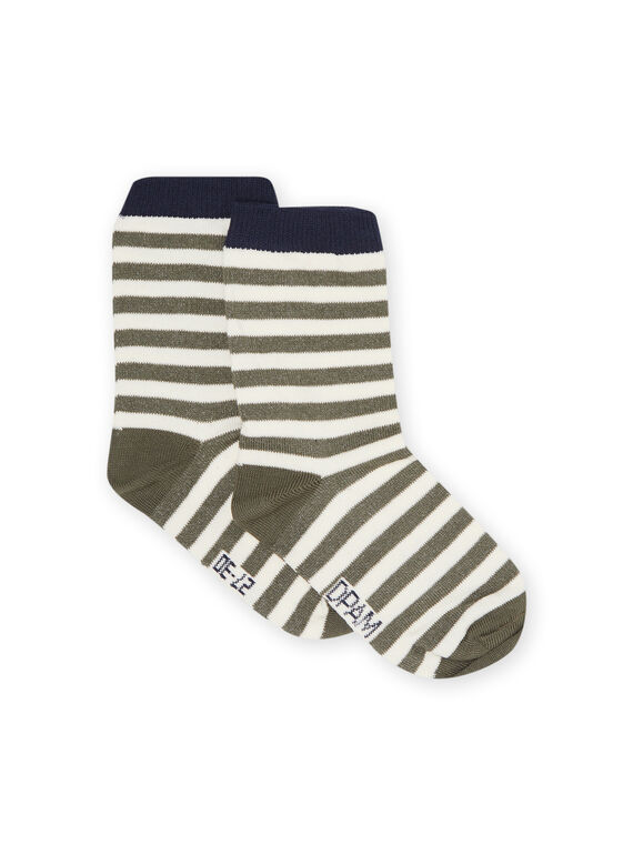 Kind Junge khakigrüne Socken NYOJOCHOR1 / 22SI026ASOQ604