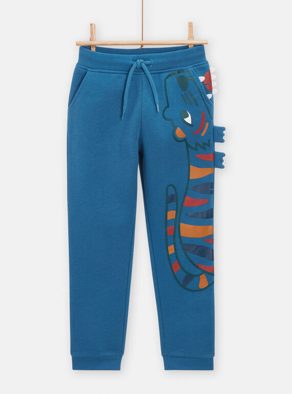 Blauer Jungen-Jogginganzug mit Tiger-Animation VODAJOG / 24W90221JGBC210