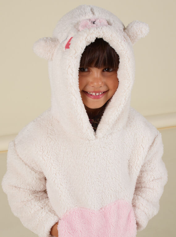 Baby Mädchen ecru Kaninchen Hoodie MAHISWEA / 21W901U1SWE003