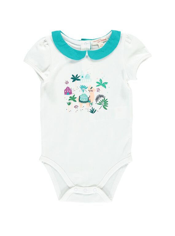 Girls' short-sleeved bodysuit CIDOUBOD / 18SG09J1BOD000