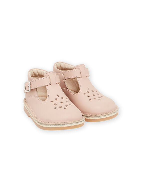 Salome aus rosafarbenem Glattleder PISALROSE / 22XK37B2D13030