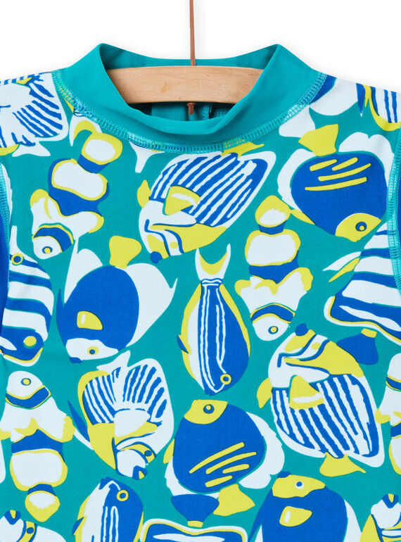 Kind Junge blau Anti-UV-T-Shirt NYOMERUVTIPOI / 22SI02L1TUVC242