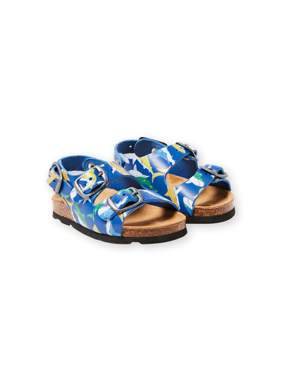 Baby Boy Navy Sandalen mit Hai Druck LBGNUREQUIN / 21KK385CD0E070