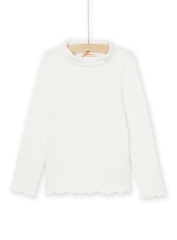 Einfarbiger Unterziehpullover weiß PAJOSOUP2 / 22W901C6SPL001