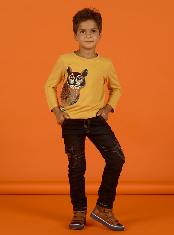 Schwarze Multi-Pocket-Denim-Jeans für Jungen MOSAUJEAN / 21W902P1JEAK003