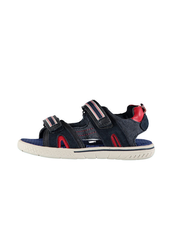 Sandalen aus zwei Materialien für draußen Jungen FGSANDSPOR / 19SK36D1D0E070