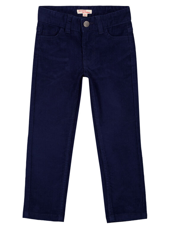 Marineblaue Samthose Regular Fit GOJOPAVEL1 / 19W90232D2B070