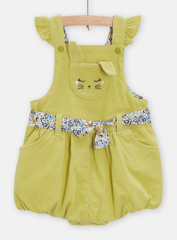 Kurze Baby-Mädchen-Latzhose mit Hasen-Animation VIGASAC / 24WG0911CBL610