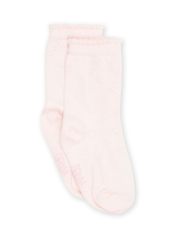 Zartrosa Socken mit Herzmuster. RYIJOSOQ5 / 23SI0973SOQ301