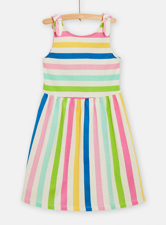 Kleid mit Streifenprint für Mädchen mehrfarbig TAPLAROB2 / 24S901S1ROB003