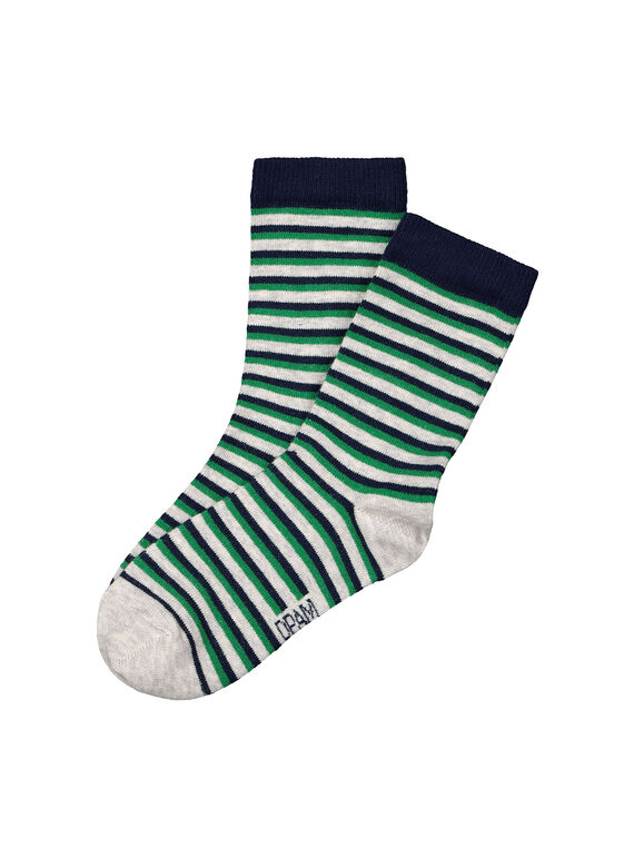 Halbhohe gestreifte Socken für Jungen FYOJOCHO4A / 19SI0237SOQJ906