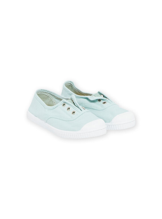 Kind Mädchen hellgrüne Canvas-Sneakers NATOILCIEGRE / 22KK3596D16602